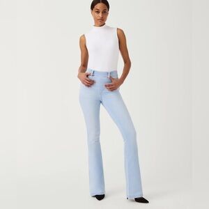 SPANX Light Blue Stretch Pull On Flare Jeans M
